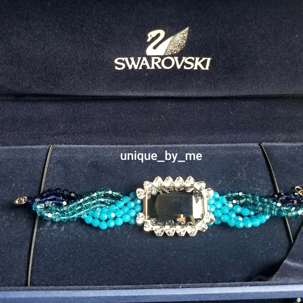 AUTHENTIC Swarovski Player Necklace & Bracelet SET RARE
